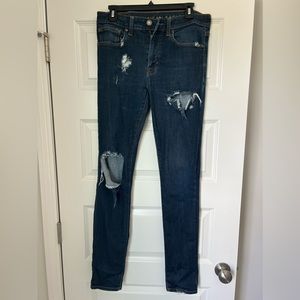 American Eagle AE Flex Super Skinny Jean 31x34 Dark Rinse